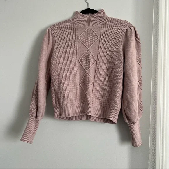 Philosophy Mauve Textured Turtleneck Sweater - Picture 1 of 5